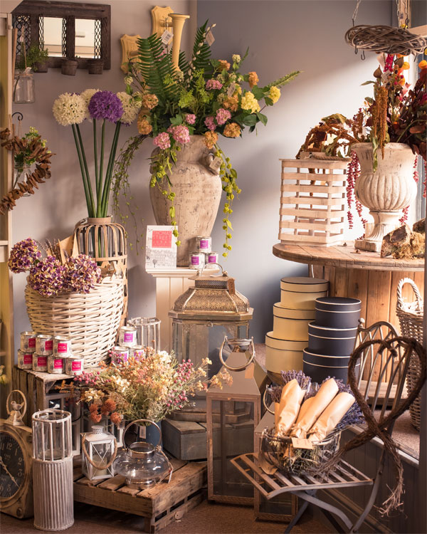 Interior of White Wysteria shop